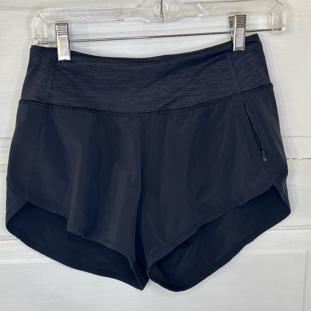 Outdoor Voices Black Running Shorts with Zip Pocket
